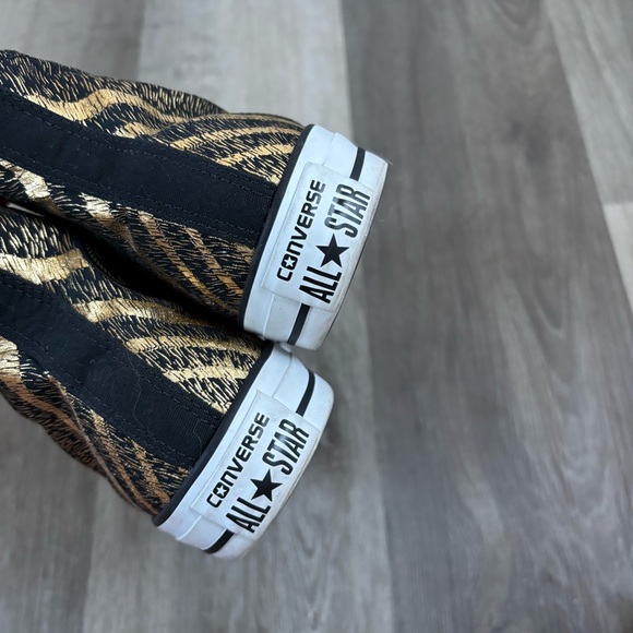 Converse All Star High Top Gold and Black Women's size 7.5 Sneaker - Picture 7 of 14